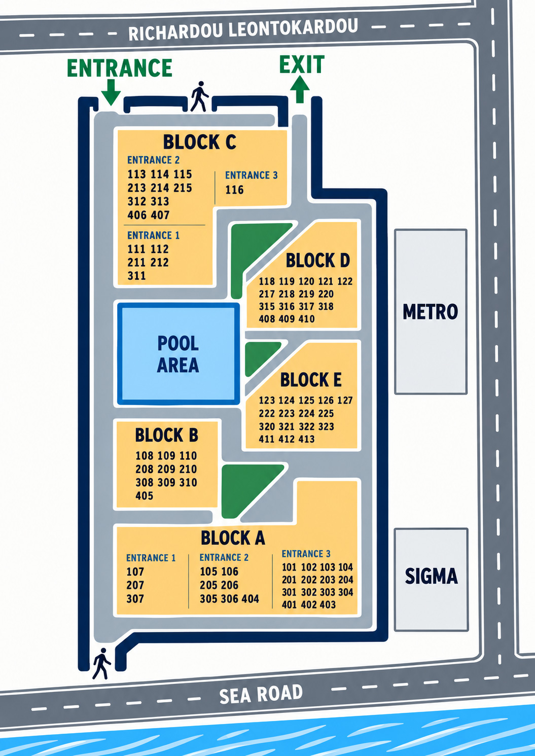 Aristo Paradise Complex Map